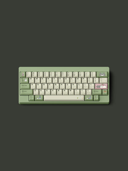 Miyazaki Hayao anime series, My Neighbor Totoro theme design keycaps set, Compatible with 61/64/68/75/84/87/104 Key Mechanical Keyboard Keycap Set