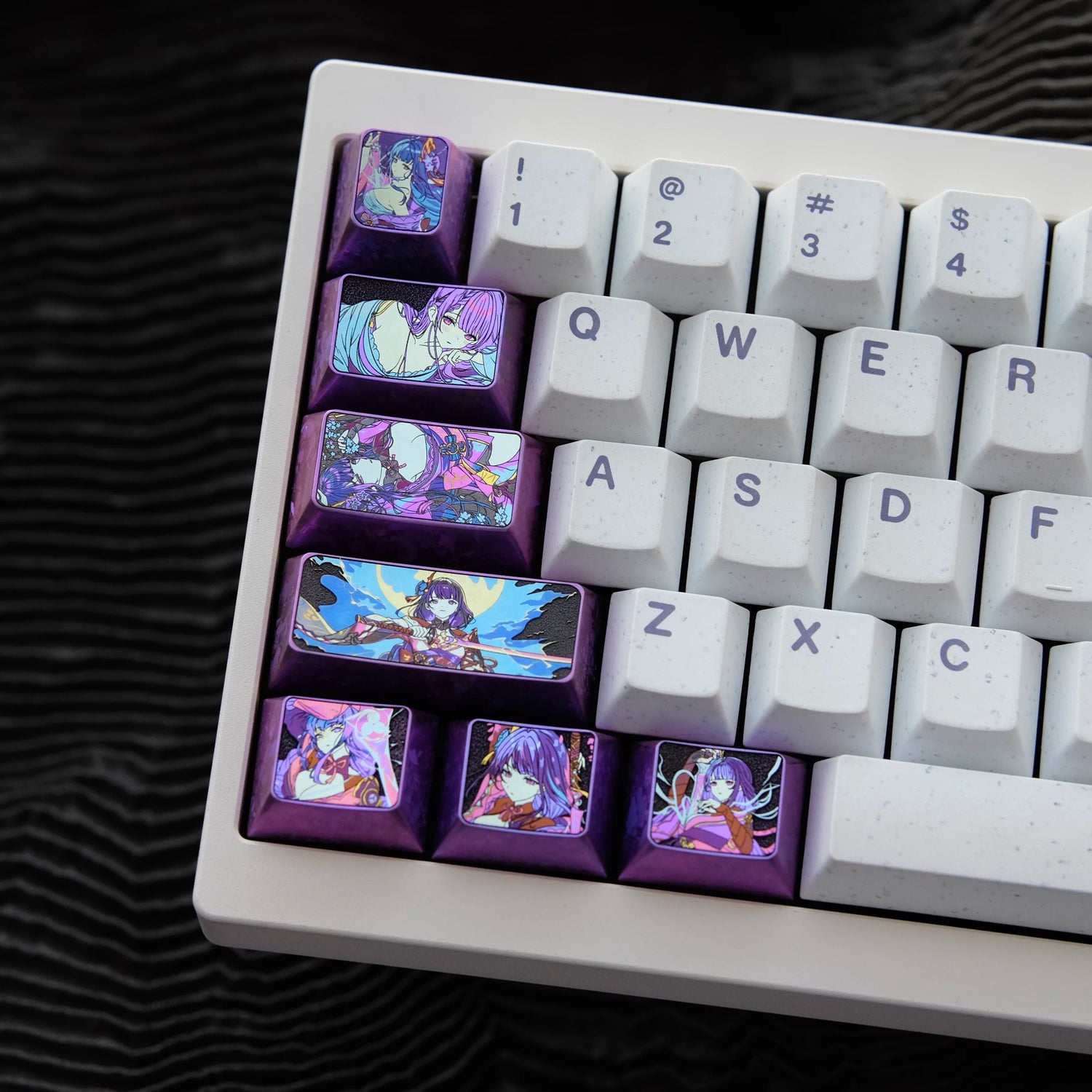 Genshin Impact，Beelzebul， 7-piece titanium alloy personalized keycaps, anime, gaming, cultural merchandise, mechanical keyboard decoration keycaps