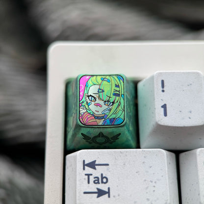Zenless Zone Zero， Colorful version Angels of Delusion1U titanium alloy personalized keycaps, anime and game cultural creative keycaps, mechanical keycaps decorative keycaps