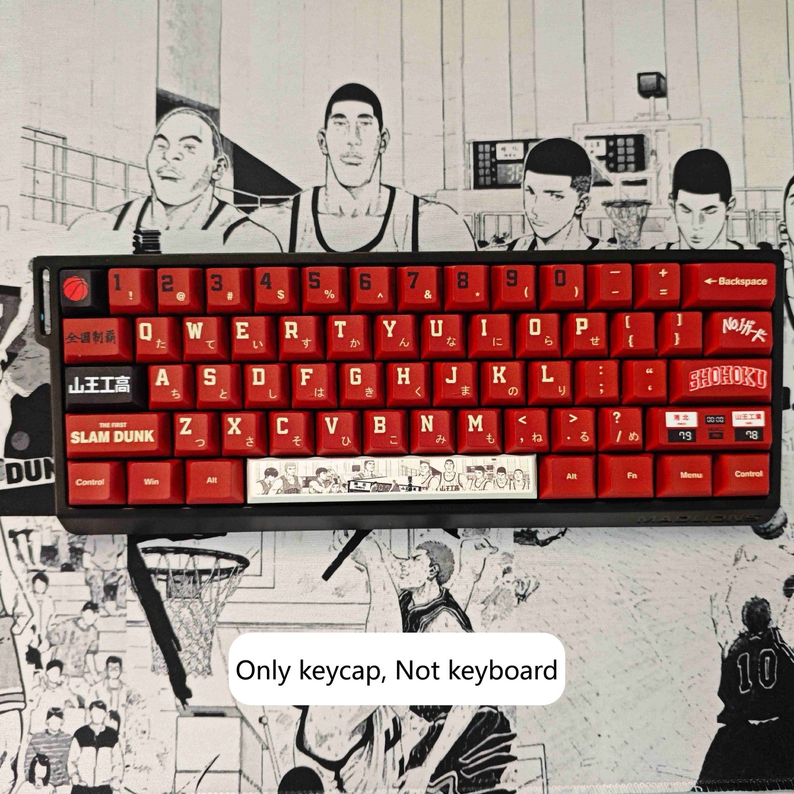 Slam Dunk Series, made of PBT material, Sublimation， Anime and Game Culture Creative Set Keycaps