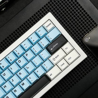Cloud and Rain Theme Design Keycap Set, PBT Double Color Injection Molding  Personalized Keycap Set, Compatible with 61/64/68/75/84/87/104 Key Mechanical Keyboard