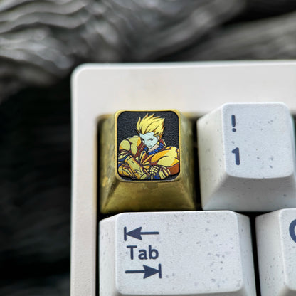 Fate series,Gilgamesh theme,1U titanium alloy personalized keycaps, anime and game mechanical keyboard metal decorative keycaps