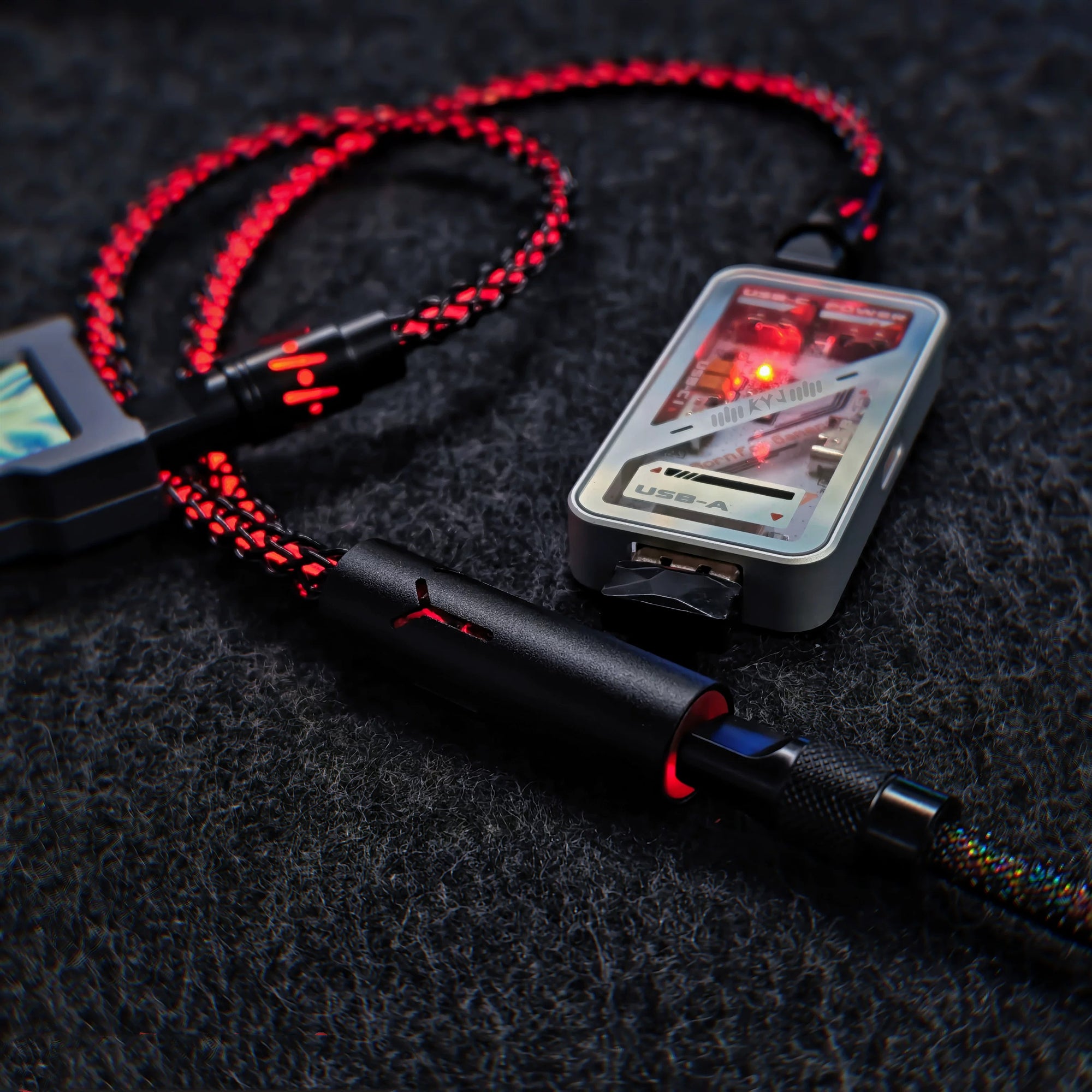 Separate one to two aviation plug data cable, dual 8K return rate single crystal copper mechanical custom manual data cable
