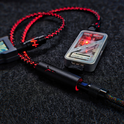 Separate one to two aviation plug data cable, dual 8K return rate single crystal copper mechanical custom manual data cable