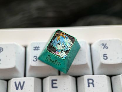 Cecilia Immergreen, 1U titanium alloy personalized keycaps, game creative cultural mechanical keyboard decorative keycaps