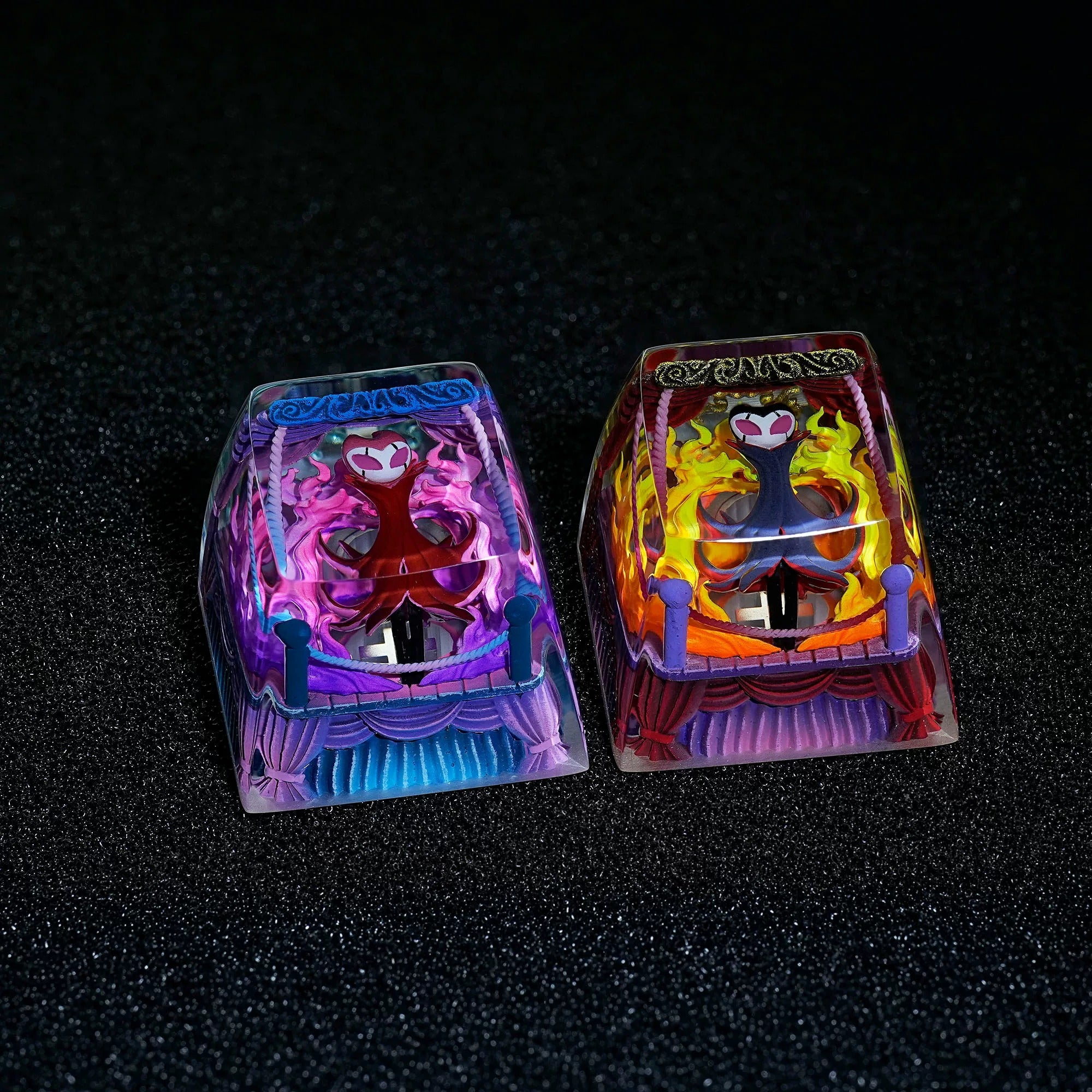 Hollow Knight, Grimm, Crystal Resin Personalized Keycaps, Anime Game Culture Creative Resin Keycaps, Mechanical Keyboard Art Decorative Keycaps