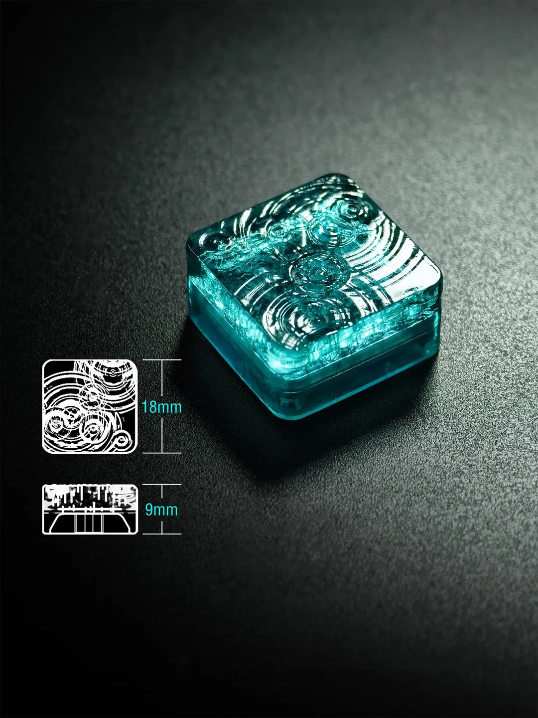 Lake water keycaps, personalized keycaps, single keycap, mechanical keyboard, creative computer desktop matching keycaps, Mechanical keyboard decorative keycaps