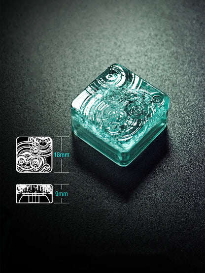 Lake water keycaps, personalized keycaps, single keycap, mechanical keyboard, creative computer desktop matching keycaps, Mechanical keyboard decorative keycaps