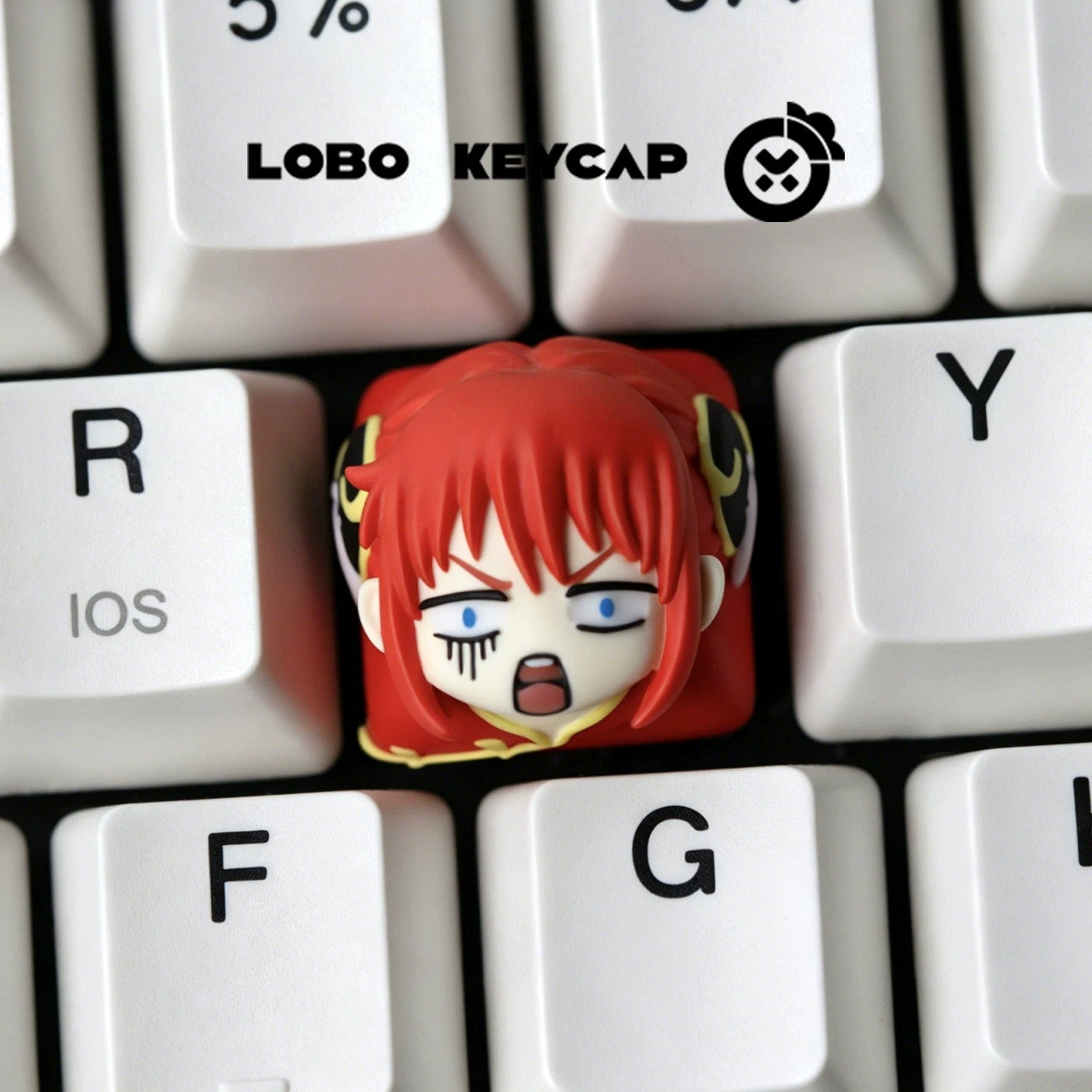 Gintama series design,  multi-color resin personalized keycaps, mechanical keyboard creative decorative keycaps artisankeycaps