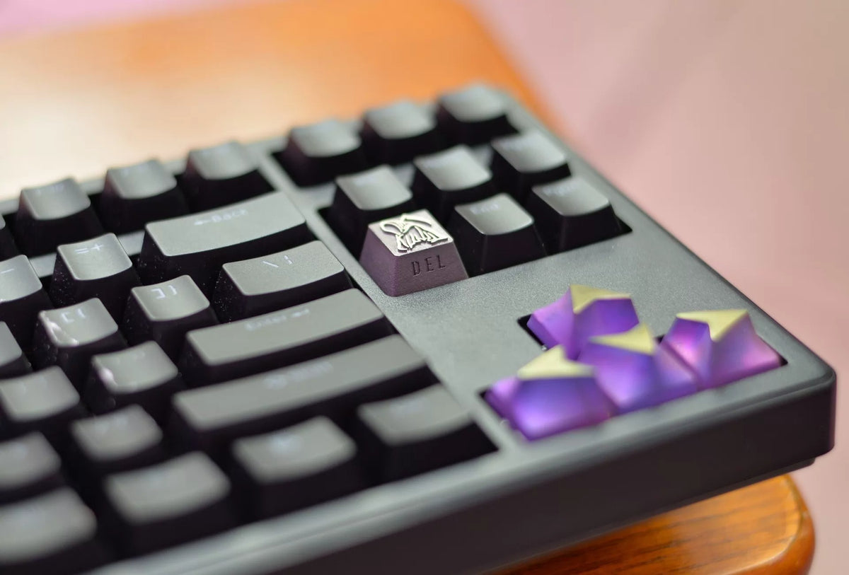 Thanatos/Reaper, DEL 1 U titanium alloy personalized keycaps, anime and game cultural creative keycaps, mechanical keyboard decorative keycaps