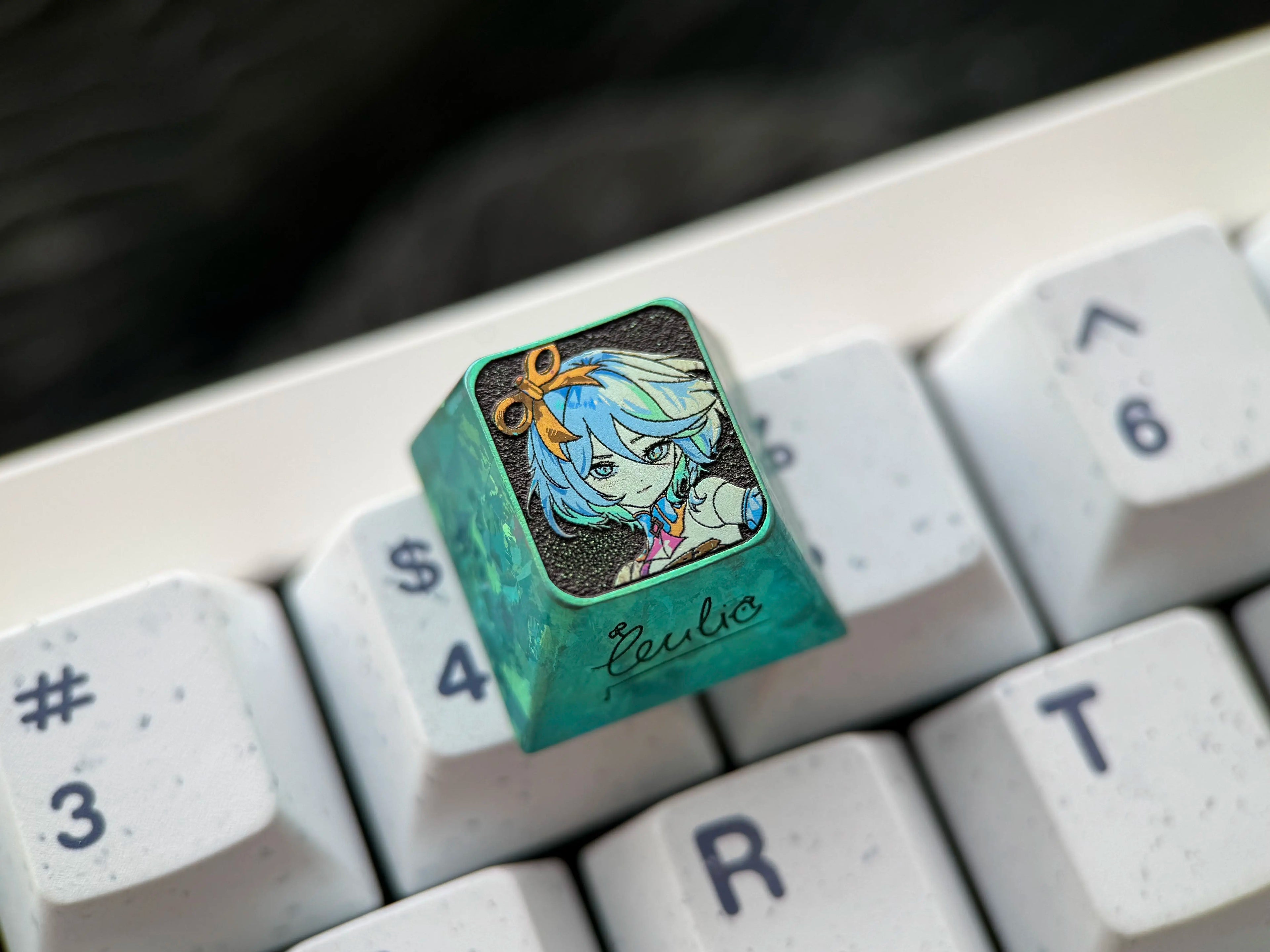 Cecilia Immergreen, 1U titanium alloy personalized keycaps, game creative cultural mechanical keyboard decorative keycaps