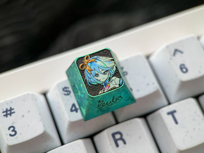 Cecilia Immergreen, 1U titanium alloy personalized keycaps, game creative cultural mechanical keyboard decorative keycaps