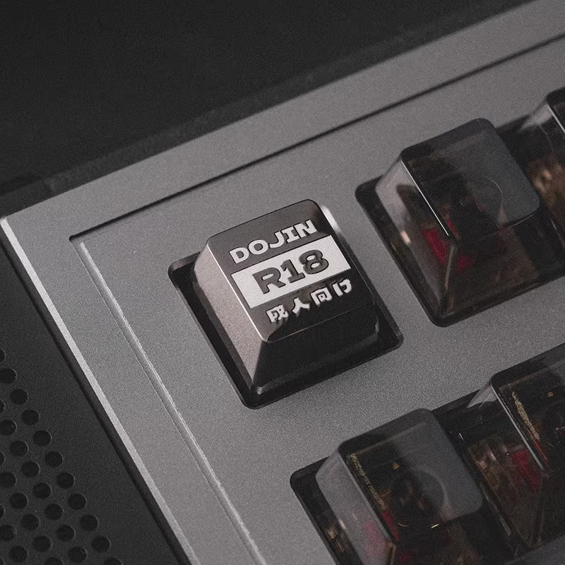 Dojin adult 18 ban, metal material enamel craft personalized keycaps, mechanical keyboard decoration creative keycaps