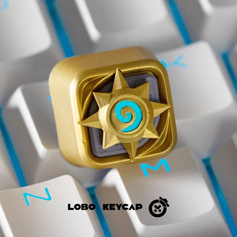 HearthStone logo multi-color resin molded personalized keycaps, mechanical keyboard resin craftsman decorative keycaps