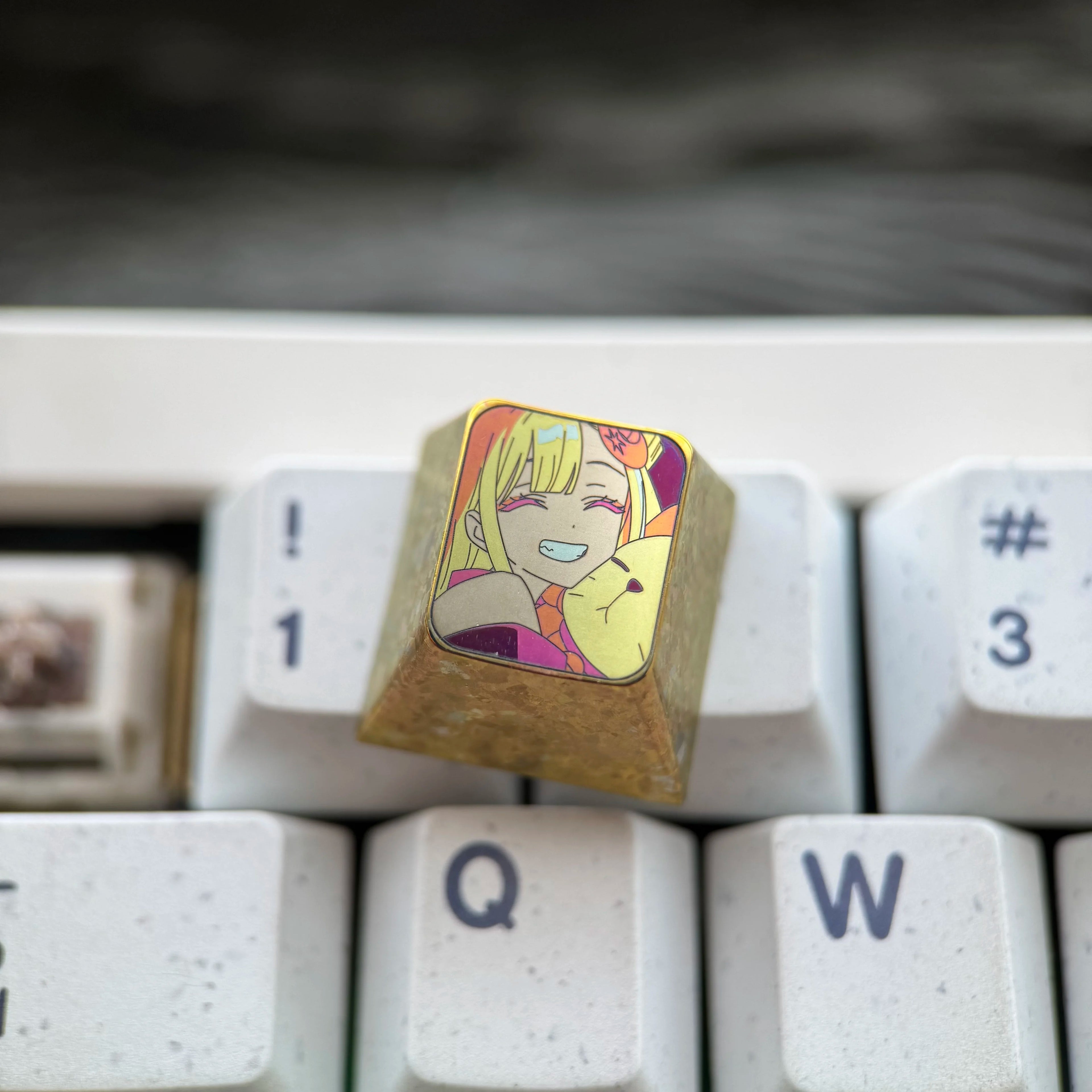 Cosmic Princess Kaguya! Theme design, 1U titanium alloy personalized keycaps, science fiction, music, fantasy mechanical keyboard decorative keycaps.