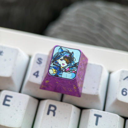 Arknights: Endfield Theme, 1U Titanium Alloy Custom Keycaps, Anime &amp; Gaming Cultural Creative Mechanical Keyboard Decor Keycaps