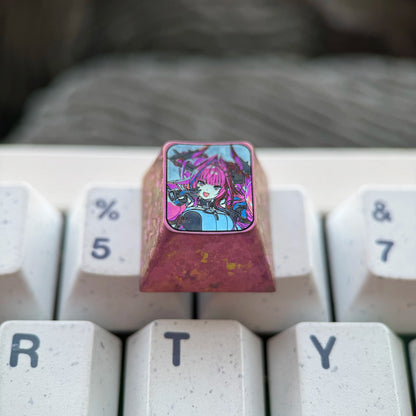 Arknights: Endfield Theme, 1U Titanium Alloy Custom Keycaps, Anime &amp; Gaming Cultural Creative Mechanical Keyboard Decor Keycaps