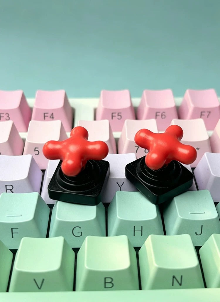 Red valve, faucet, resin rotatable personalized keycaps, fun personalized DIY keycaps, mechanical keyboard decorative keycaps