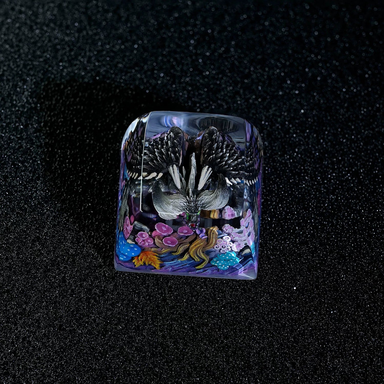 Monster Hunter, Nergigante, 1U crystal resin personalized keycaps, anime, gaming, cultural and creative peripheral products, mechanical keyboard decoration keycaps