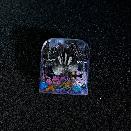Monster Hunter, Nergigante, 1U crystal resin personalized keycaps, anime, gaming, cultural and creative peripheral products, mechanical keyboard decoration keycaps