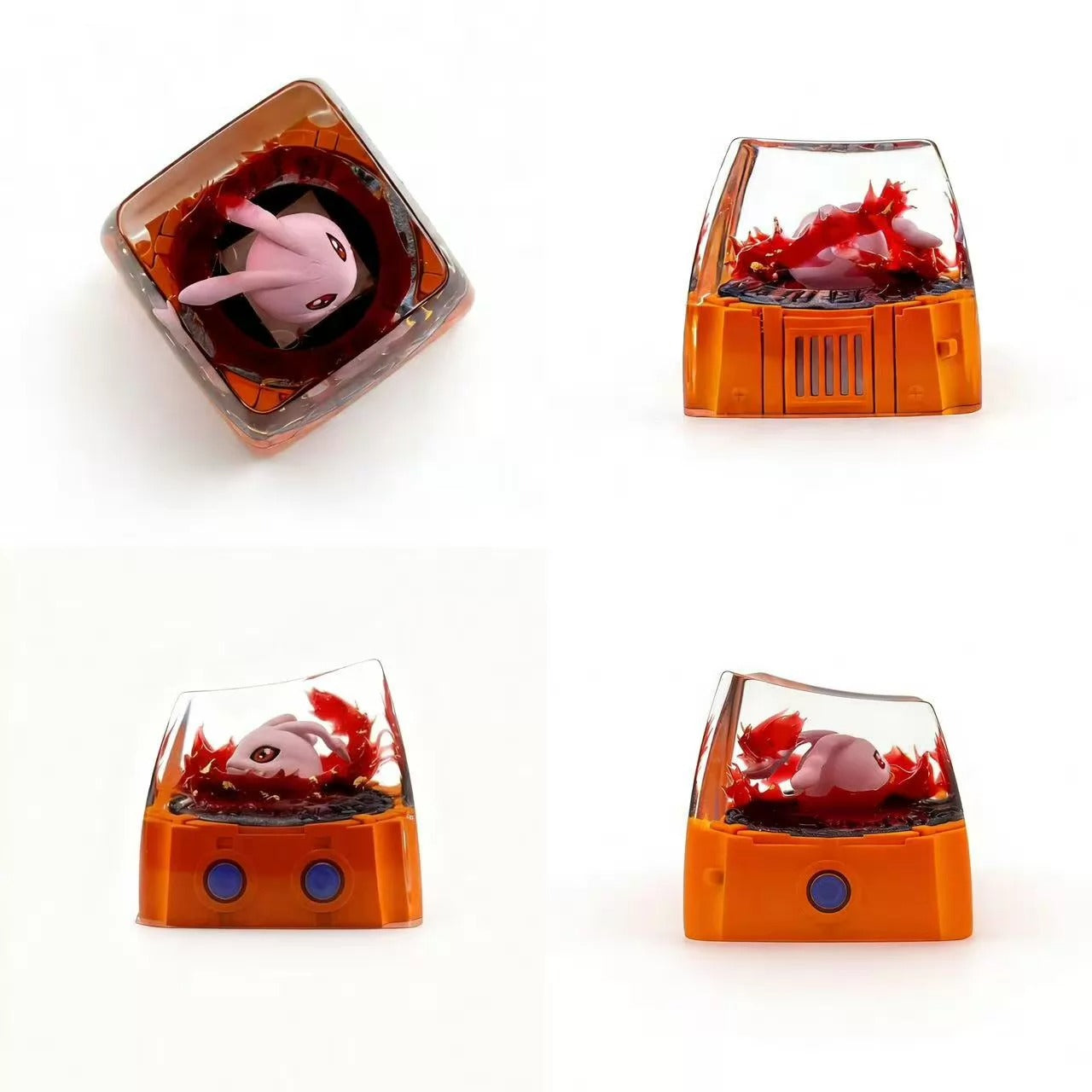 DigimonAdventure， Juvenile individual, non evolved version Crystal drops of glue personalized keycaps, anime art keycaps, keyboard decorative keycaps