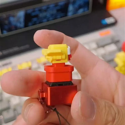 Pixel bird personalized keycap, 3D printed resin material with movable wings, cute and fun mechanical keyboard decoration keycap