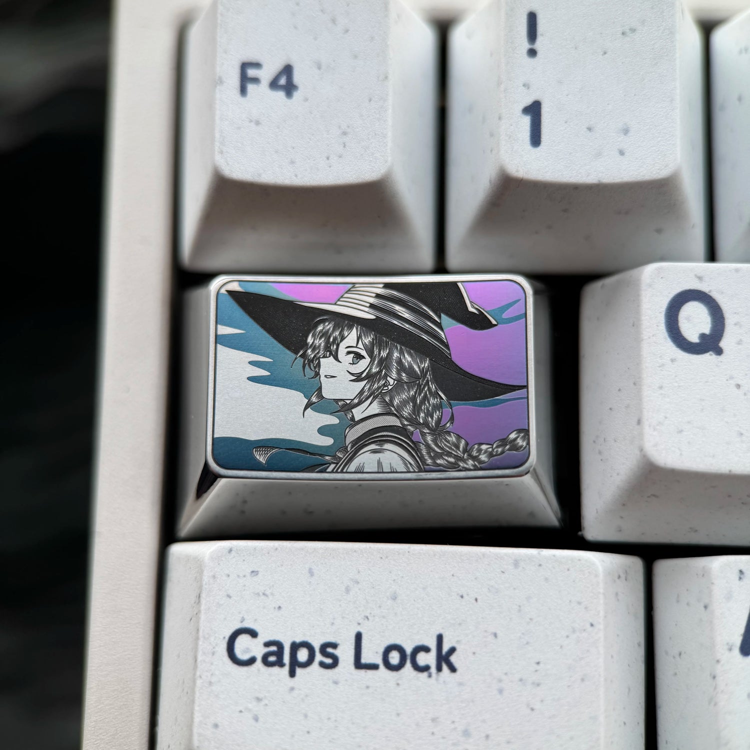 Mushoku Tensei: Jobless Reincarnation, 1.5U precision carved titanium alloy Roxy, anime, game, novel, metal personalized keycaps