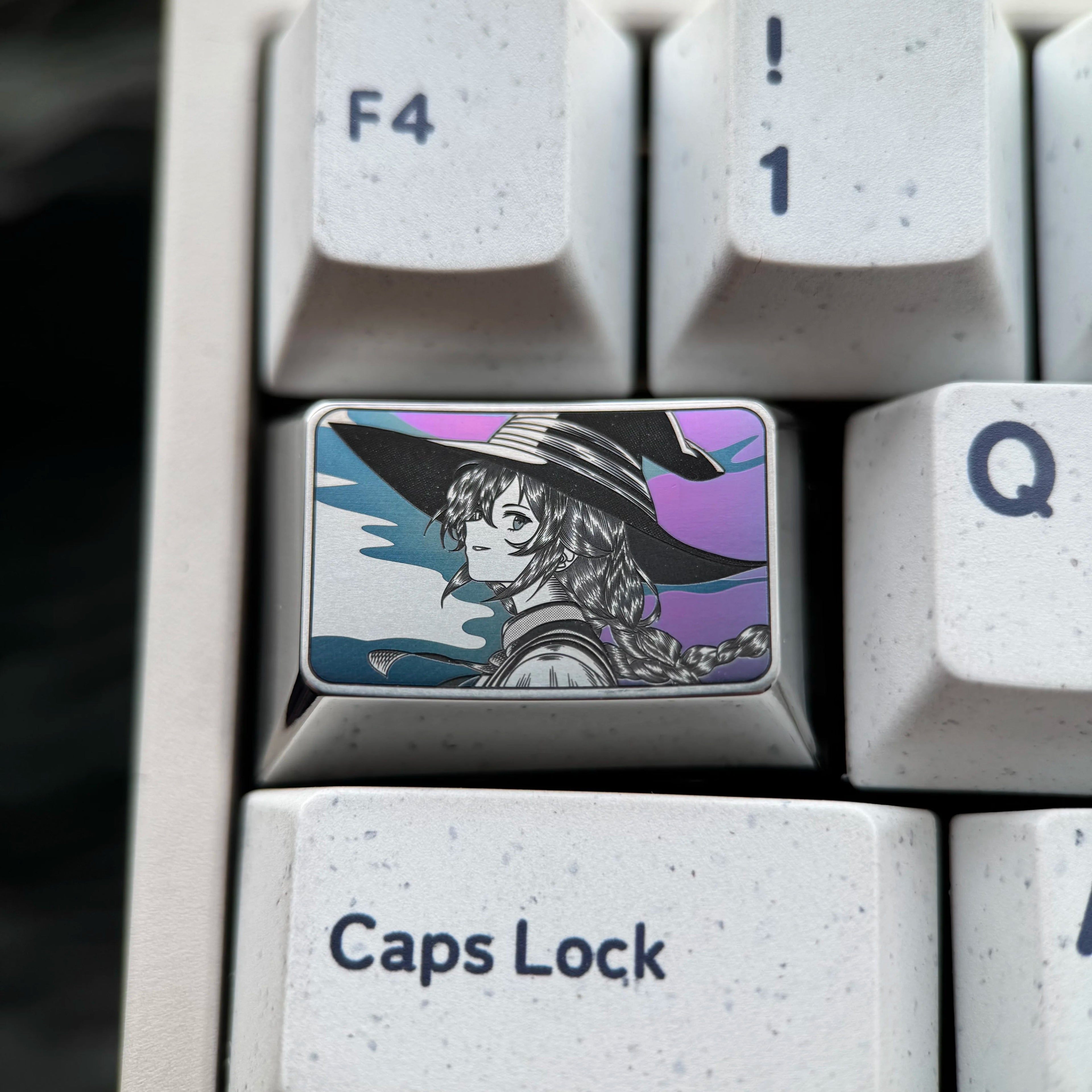 Mushoku Tensei: Jobless Reincarnation, 1.5U precision carved titanium alloy Roxy, anime, game, novel, metal personalized keycaps