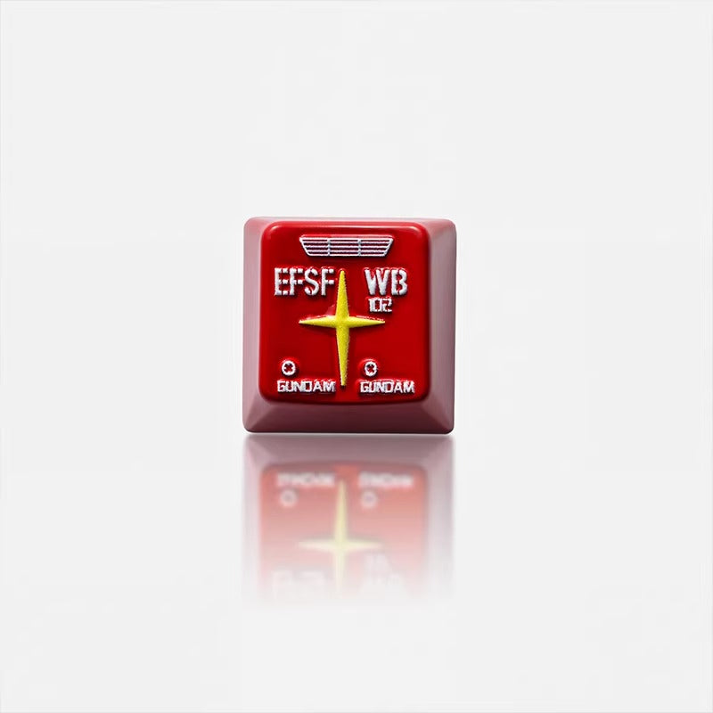 Gundam logo, 1U metal personalized keycap, anime and gaming technology inspired creative decorative keycap