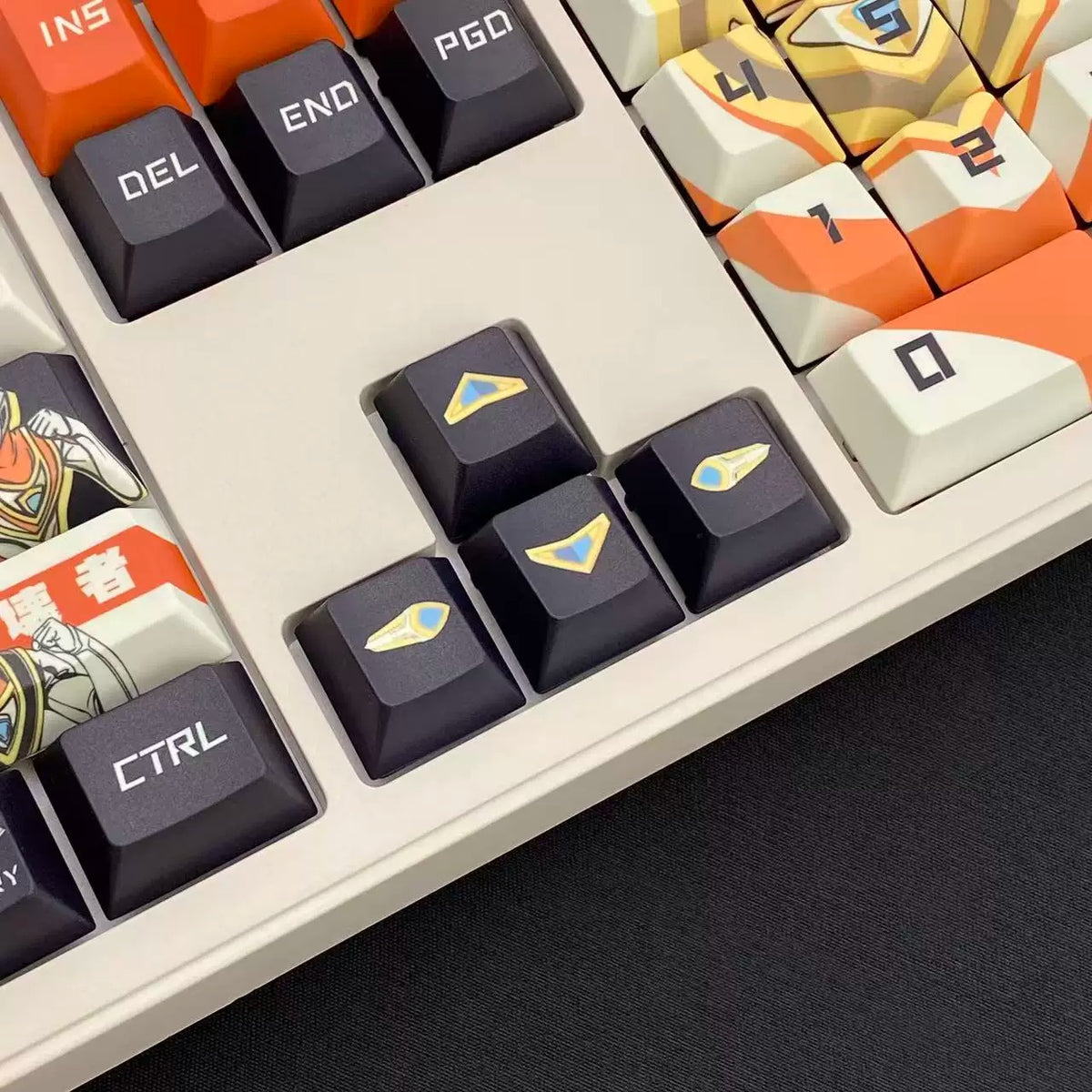 Ultraman Gaia PBT material personalized key cap set, animation game culture creative decoration key cap set, compatible with 61/64/68/75/84/87/104 key mechanical keyboard