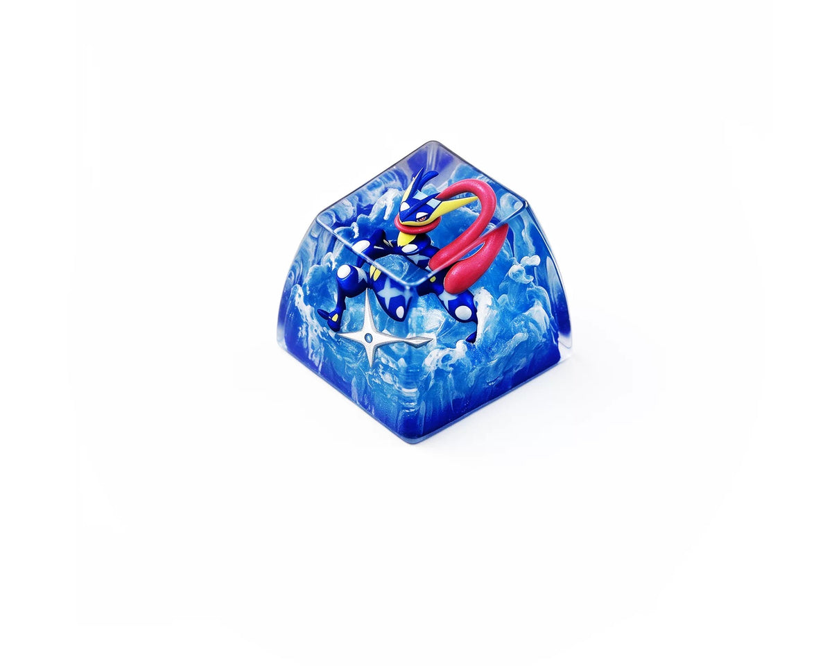 Pok é mon series/ Greninja Crystal Resin Keycaps Original Design Personalized Keycaps, Anime Game Culture Creative Keycaps Mechanical Keyboard Cartoon Decorative Keycaps