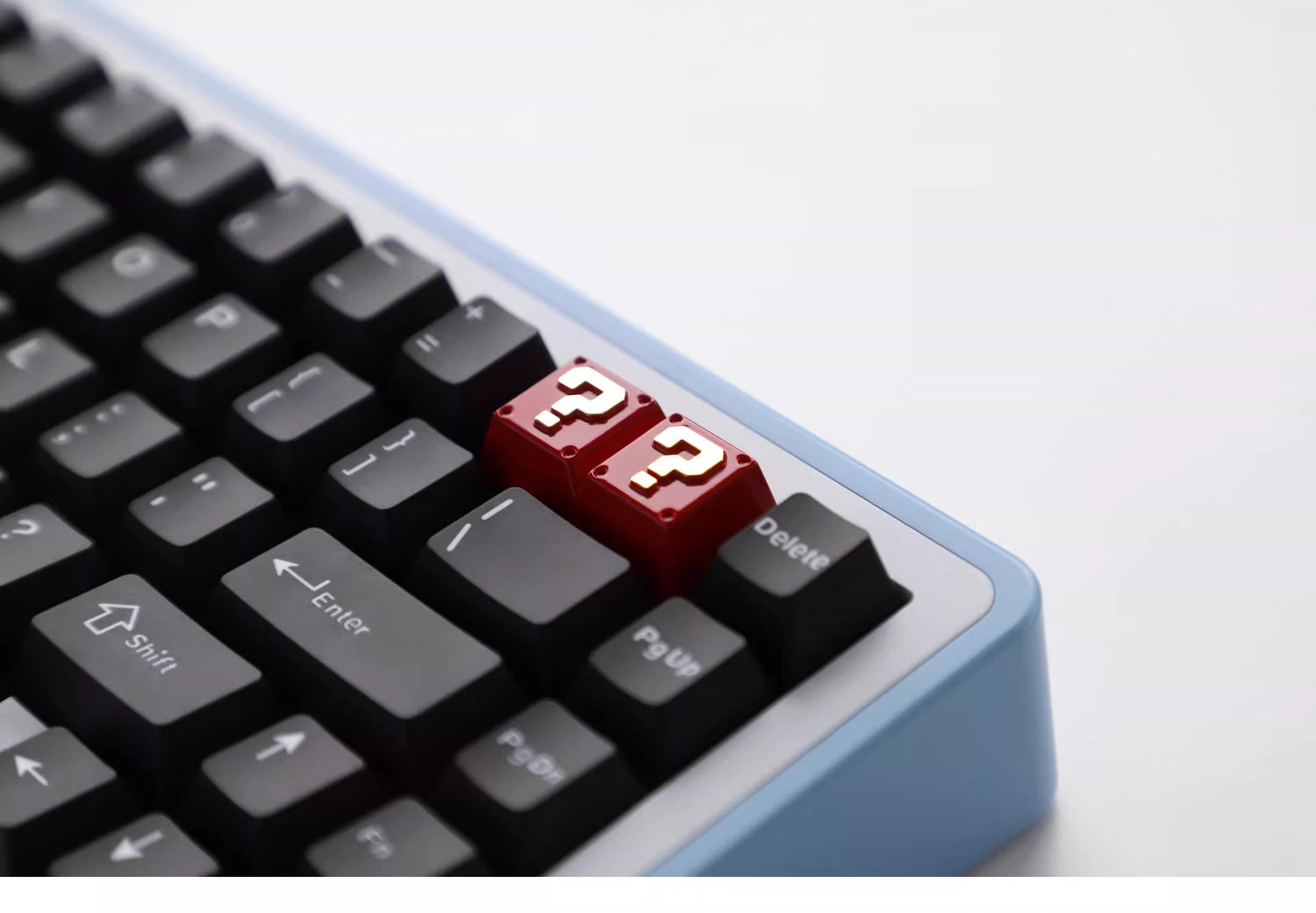 Backspace key, metal personalized keycap, Mario question mark tab key, metal personalized keycap, Game Over keycap, creative zinc alloy mechanical keycap, original factory high decorative keycap