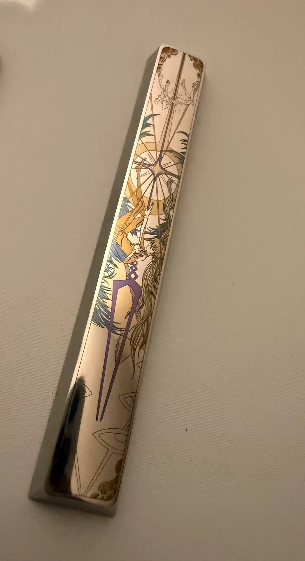 EVA Theme Asuka/ Spear of Longinus 6.25 U Titanium Spacebar, Anime and Game Culture Creative Keycaps, Mechanical Keyboard Decorative Keycaps
