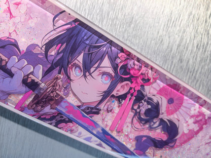 Sakura Girl with a Knife Keyboard Resin Handle, Palm Rest, Keyboard Peripheral Accessories