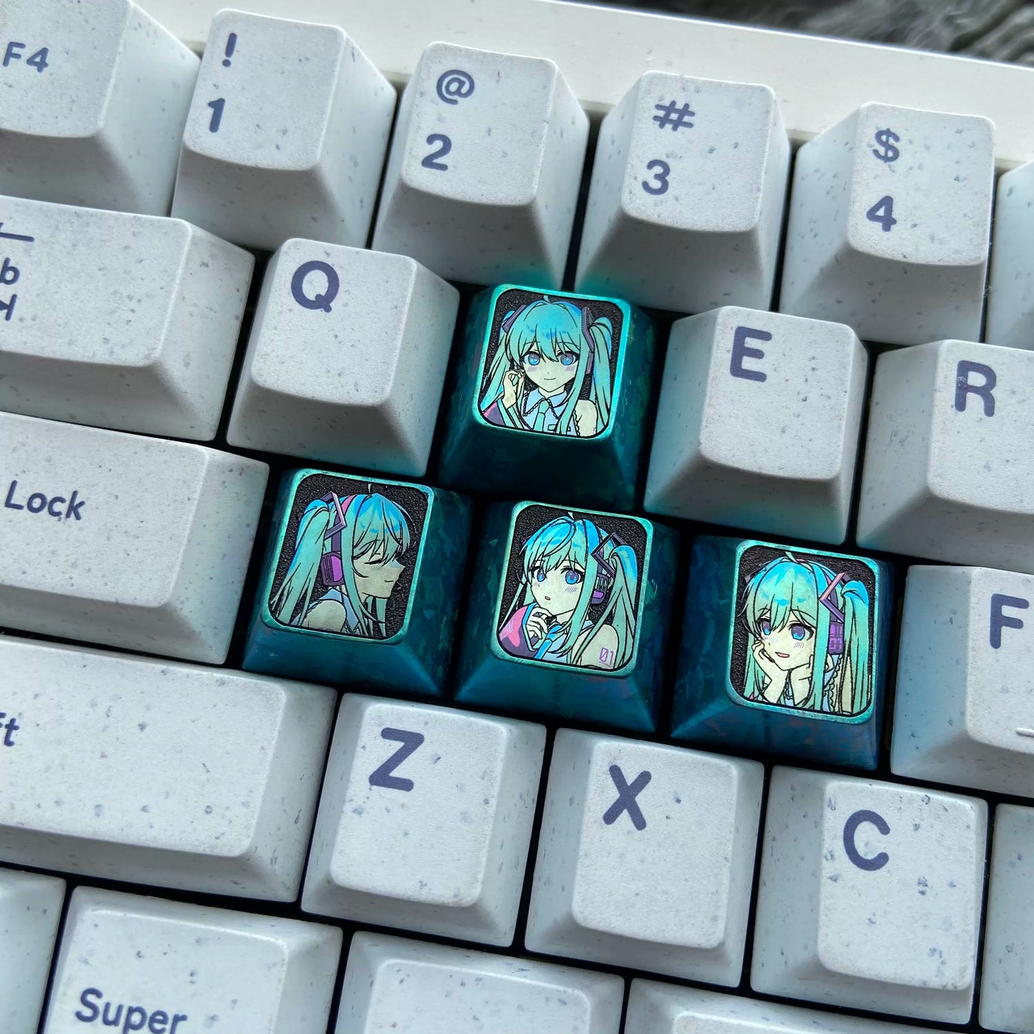 Anime, game, cartoon, WASD/directional key titanium alloy set personalized keycaps, collection, anime and game decorative art keycap combination customized metal set