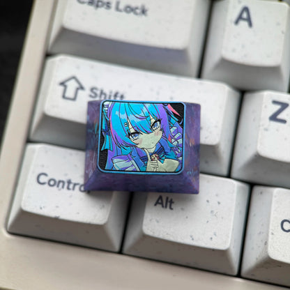 Hoshimachi Suisei Collection Titanium Mechanical Keyboard Keycaps 1.25U Series Customized Titanium Alloy Personalized Decorative Keycaps