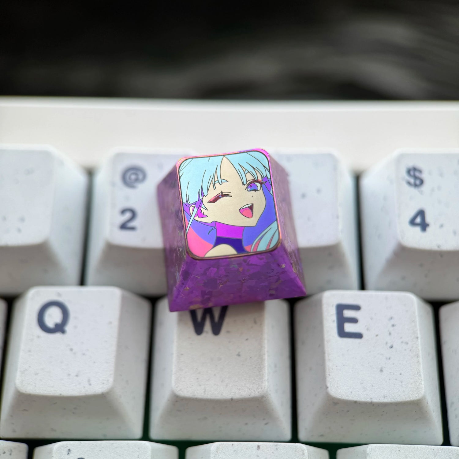 Cosmic Princess Kaguya! Theme design, 1U titanium alloy personalized keycaps, science fiction, music, fantasy mechanical keyboard decorative keycaps.
