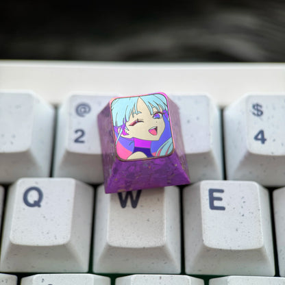 Cosmic Princess Kaguya! Theme design, 1U titanium alloy personalized keycaps, science fiction, music, fantasy mechanical keyboard decorative keycaps.