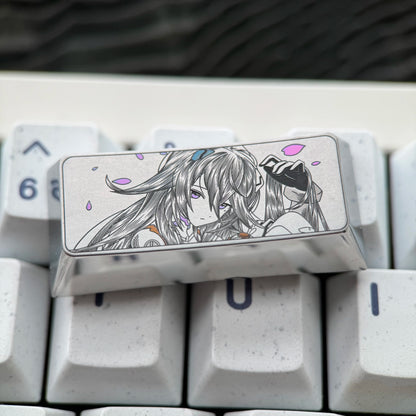 EVA series, Ayanami Rei series, 2.25U precision carved titanium alloy personalized keycaps, anime and game culture innovation mechanical keyboard decorative keycaps