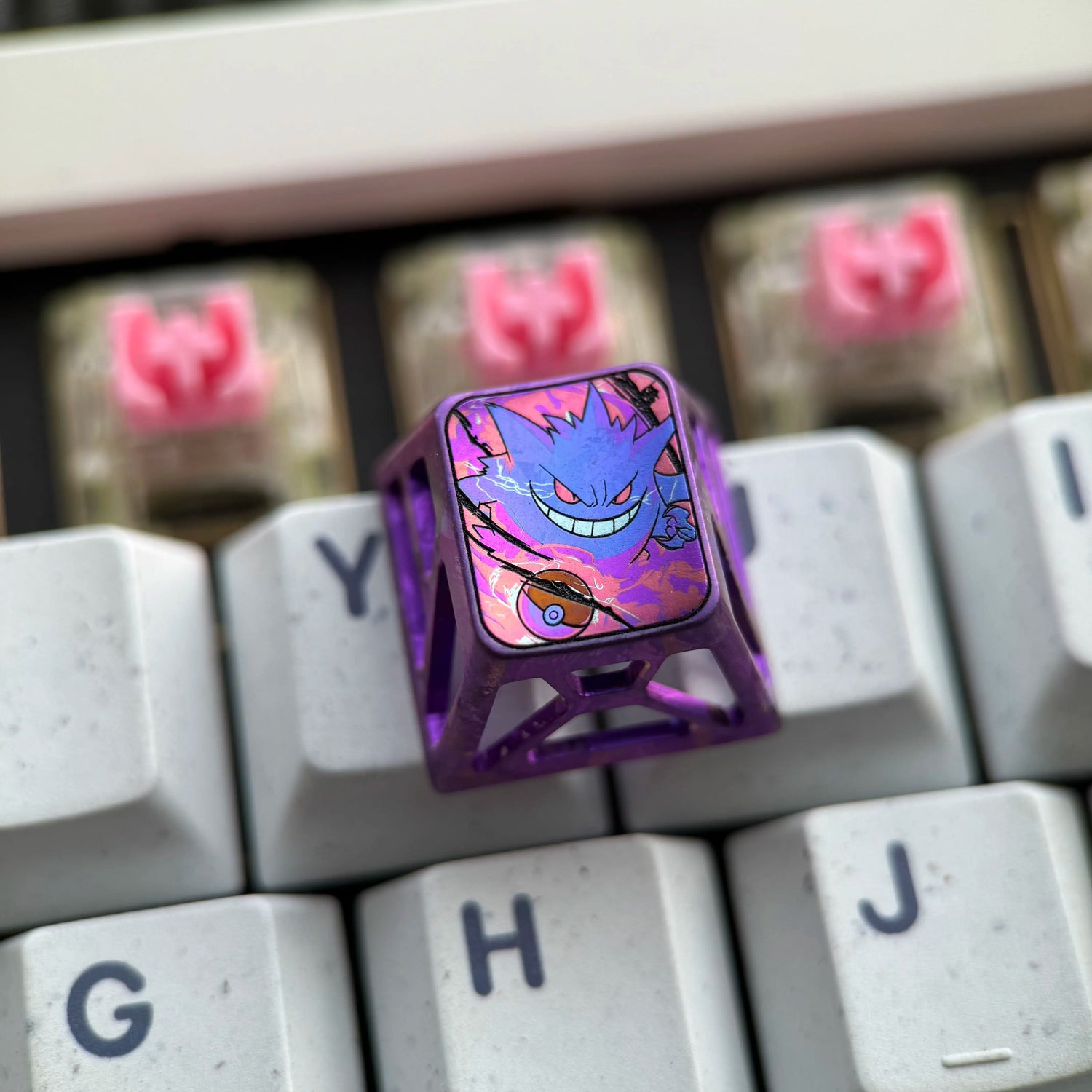 Titanium alloy 1U hollow titanium alloy personalized keycap collection, customizable, anime and game culture creative personalized keycaps. Mechanical keyboard decorative keycaps