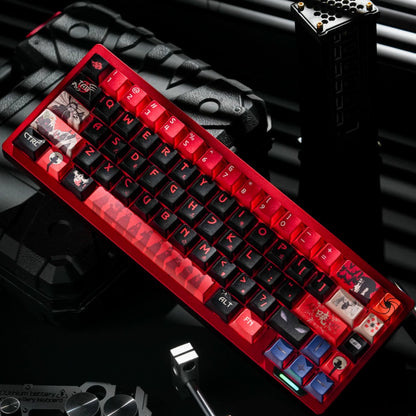 Naruto series, Akatsuki themed keycaps， PBT material personalized keycap set, anime and games cultural creative decoration keycap set, compatible with 61/64/68/75/84/87/104 mechanical keyboard