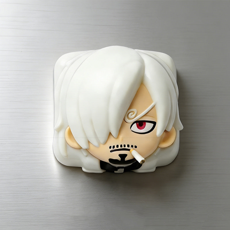 One Piece, Nika form, Luffy, Roronoa Zoro，Sanji， Joba hat, multi colored resin molded personalized keycap, decorative handmade craftsman keycap
