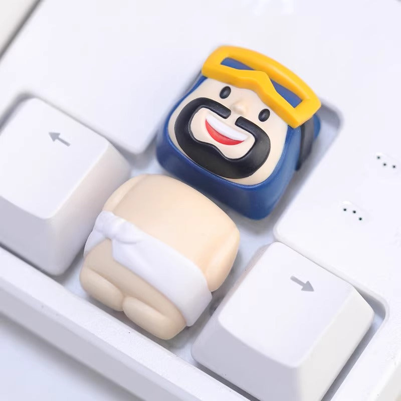 DAVE THE DIVER Theme, Multi colored Resin Personalized Keycaps, Game Fun Decorative Keycaps, Creative Art Keycaps