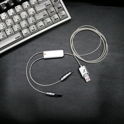 Fine silver flexible wire aviation plug wire, keyboard cable 8K keyboard custom data cable, Handmade data cable for mechanical keyboard, customized keyboard cable