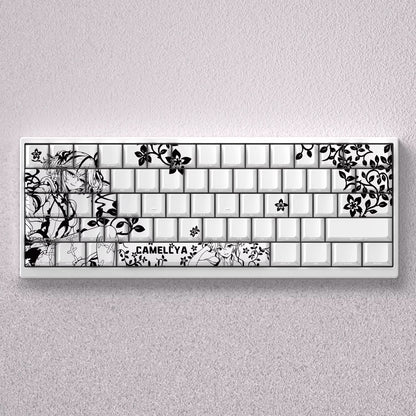 Wuthering Waves series, Camellya theme, original high PBT material compatible MX switch mechanical keyboard, anime game theme set keycaps, mechanical keyboard replacement keycap set