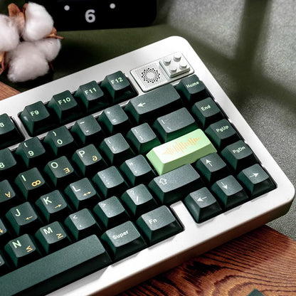 OMRON themed design, green PBT material personalized keycap set, factory height, compatible with Wooting/ROG EXTREME mechanical keyboard