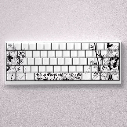 Wuthering Waves series, Jinhsi theme, original high PBT material compatible MX switch mechanical keyboard, anime game theme set keycaps, mechanical keyboard replacement keycap set