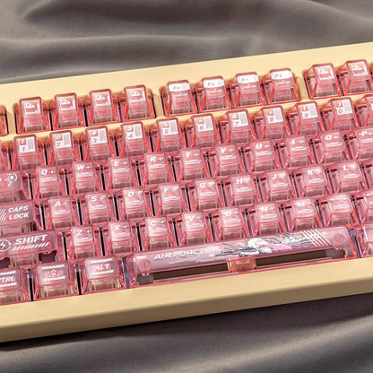 Air Force Assault keyboard keycap set, PC material sublimation technology, anime and game mechanical keyboard decoration keycap set