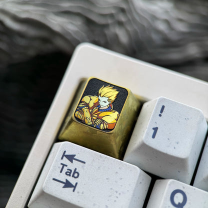 Fate series,Gilgamesh theme,1U titanium alloy personalized keycaps, anime and game mechanical keyboard metal decorative keycaps