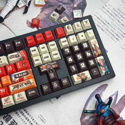 Ultraman series, monster themed collection! PBT material sublimation process, anime keycap set suitable for 61/64/68/75/84/87/104 Key Mechanical Keyboard